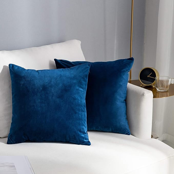 Stellhome Super Soft Velvet Pillow Covers Square Decorative Pillowcase for Bed Couch Sofa Bench, ... | Amazon (US)