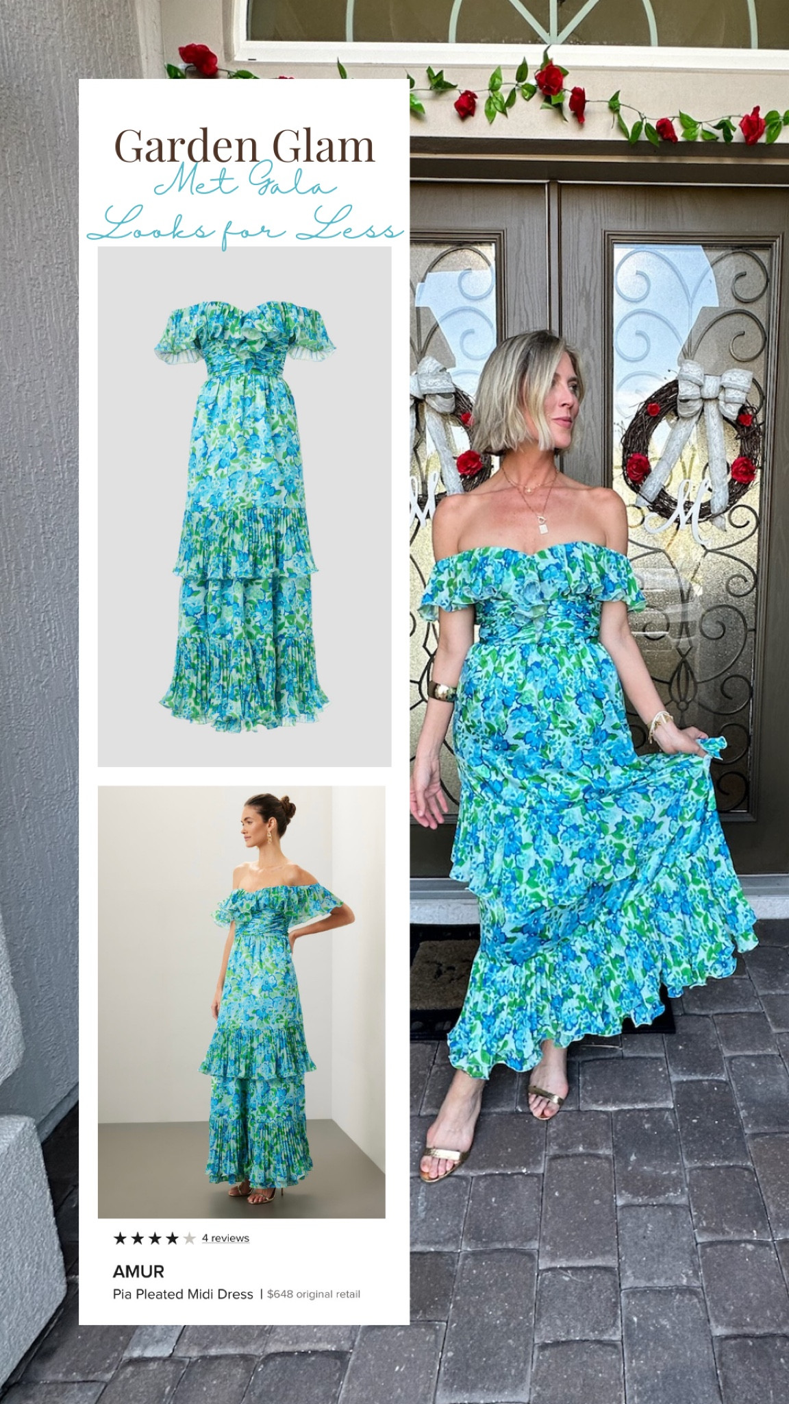 Met Gala Glam for Less in 2024. Dress is by Amur from Rent the Runway. MIDI or maxi length formal and cocktail style dress. Floral print spring dress. Black tie optional attire. Wedding guest attire. Garden glam dresses for less. Rent your wardrobe from Rent the Runway to save on daily and special occasion wear  

#LTKParties #LTKFindsUnder100 #LTKWedding