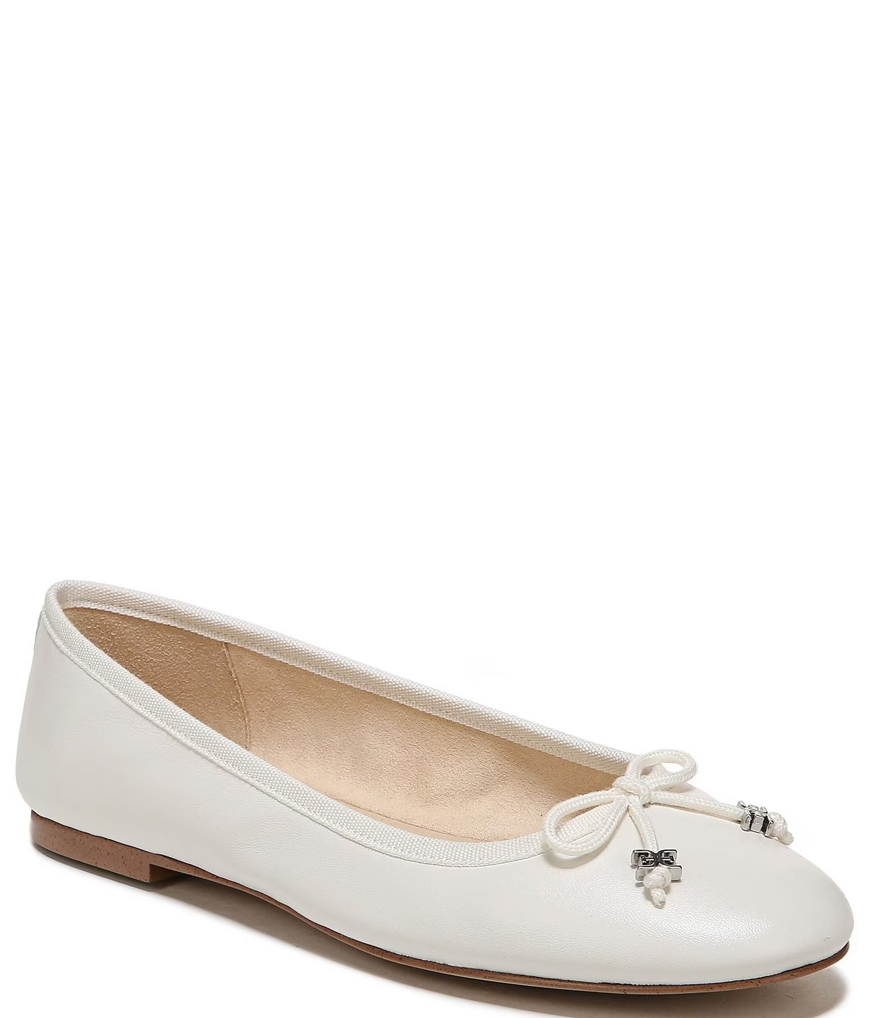 Felicia Luxe Leather Bow Detail Ballet Flats | Dillard's