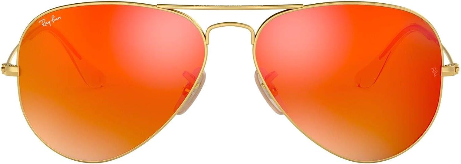 Ray-Ban Rb3025 Classic Mirrored Aviator Sunglasses | Amazon (US)