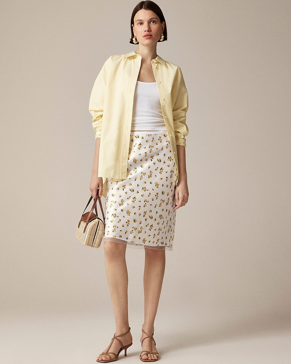 New Gwen slip skirt in floral | J. Crew US