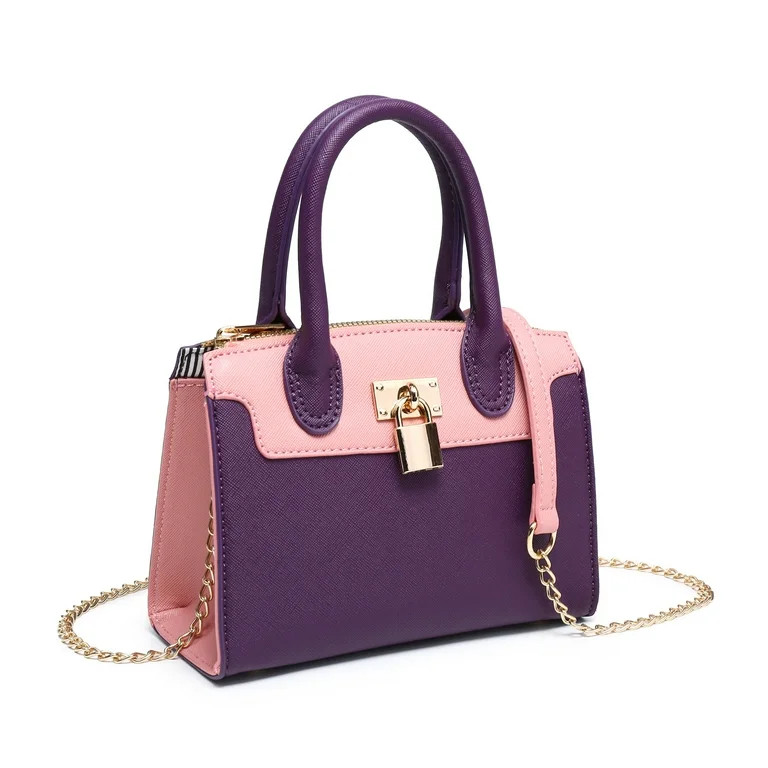 Tepilte Two Tones Women Tote Handbag Vegan Leather Top Handle Crossbody Purse Designer Shoulder H... | Walmart (US)