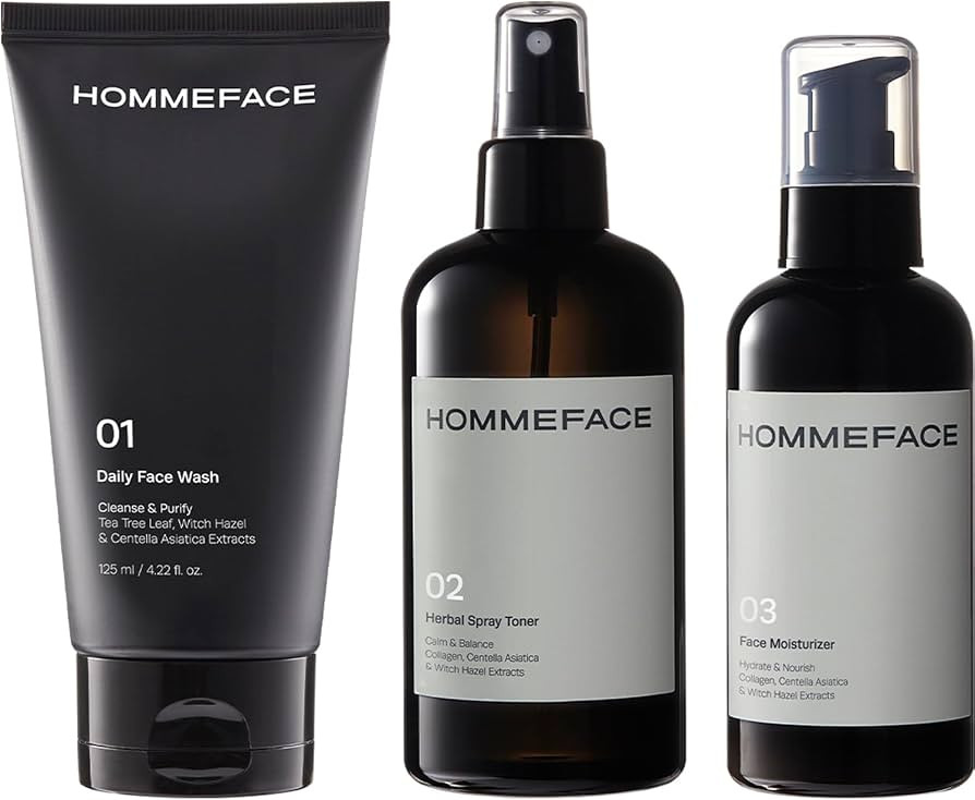 HommeFace Daily Trio Skin Care Set (Pack of 1) | 3-Step | Amazon (US)