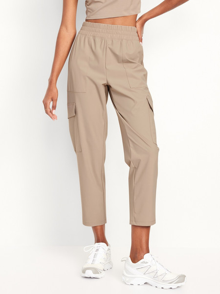 High-Waisted SleekTech Cargo Ankle Pants | Old Navy (CA)