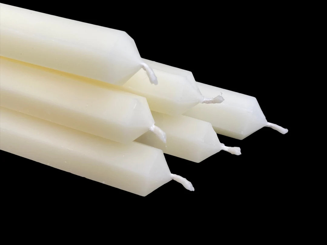 White Taper Beeswax Candle Sticks - Bees Wax Tapers - Etsy | Etsy (US)