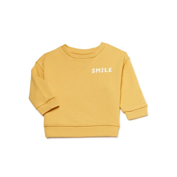 easy-peasy Baby Solid French Terry Crew Sweatshirt, Sizes 0/3-24 Months | Walmart (US)