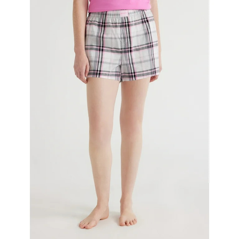 Joyspun Women's Woven Pajama Boxer Shorts, Sizes XS to 3X | Walmart (US)