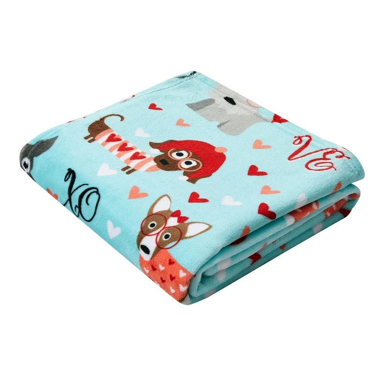 Way To Celebrate Valentine's Day Love Dogs Throw Blanket, Standard Throw | Walmart (US)