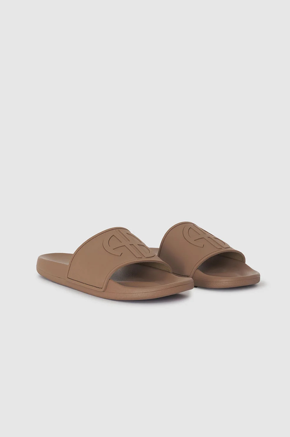 Isla Slides - Camel Monogram | Anine Bing