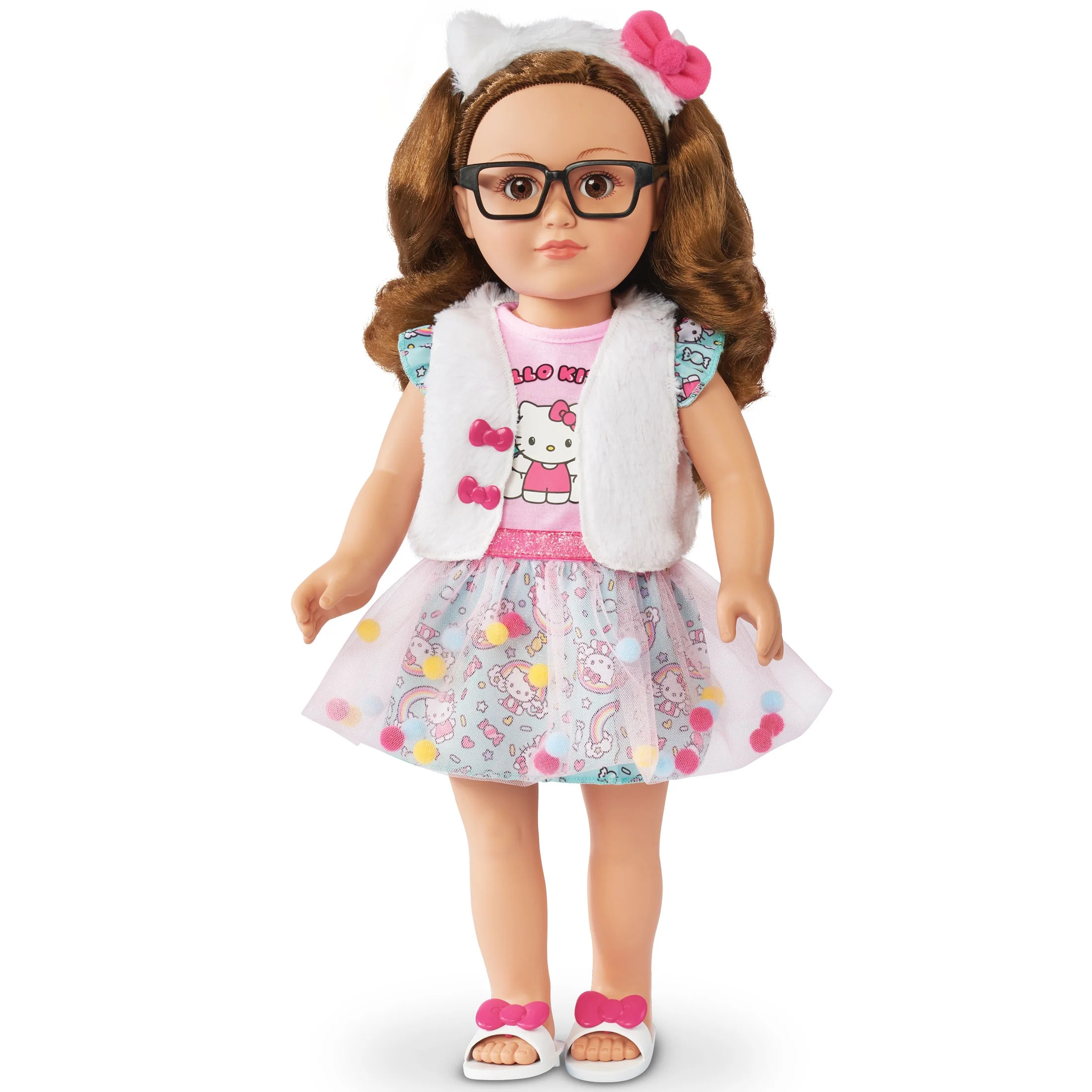 My Life as Hello Kitty Party Planner Posable 18 inch Doll, Light Brunette Hair, Brown Eyes | Walmart (US)