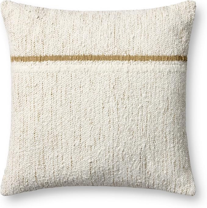 Loloi II Collection PLL0192 Ivory/Gold 22'' x 22'' Cover Only Pillow | Amazon (US)