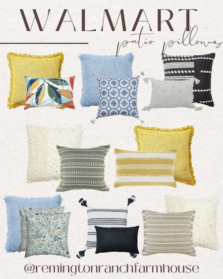 Walmart Patio Pillows - Patio throw pillows - outdoor pillows - pillow combinations 

#LTKSeasonal #LTKhome