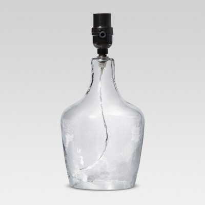 11.75"x5.75" Artisan Glass Jug Small Lamp Base Clear - Threshold™: ETL Listed, No Assembly, Modern Decor | Target