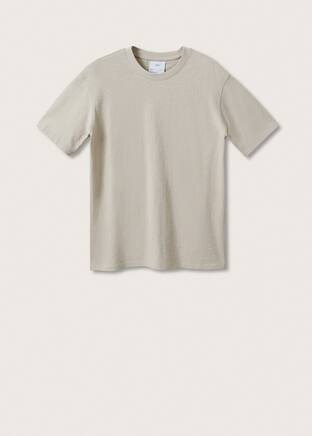 Knit cotton T-shirt | MANGO (US)