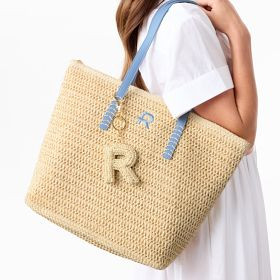 Initial Raffia Keychain | Mark and Graham