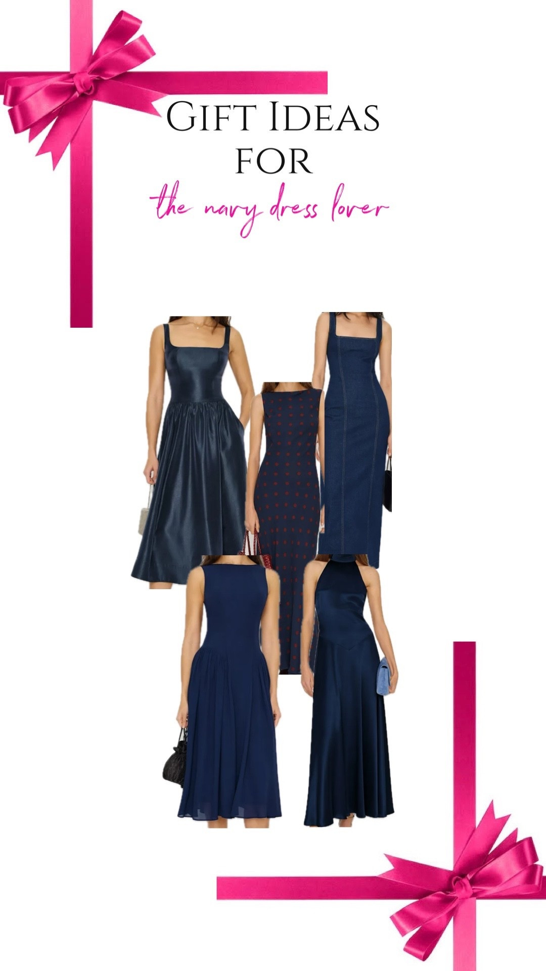 Navy is my favorite neutral!
These navy blue dresses from Reformation are amazing! 

#LTKGiftGuide #LTKSaleAlert #LTKHoliday