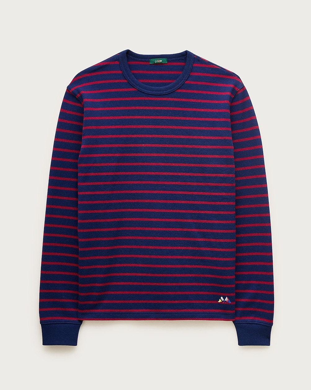 Long-sleeve crewneck in striped maritime jersey | J. Crew US
