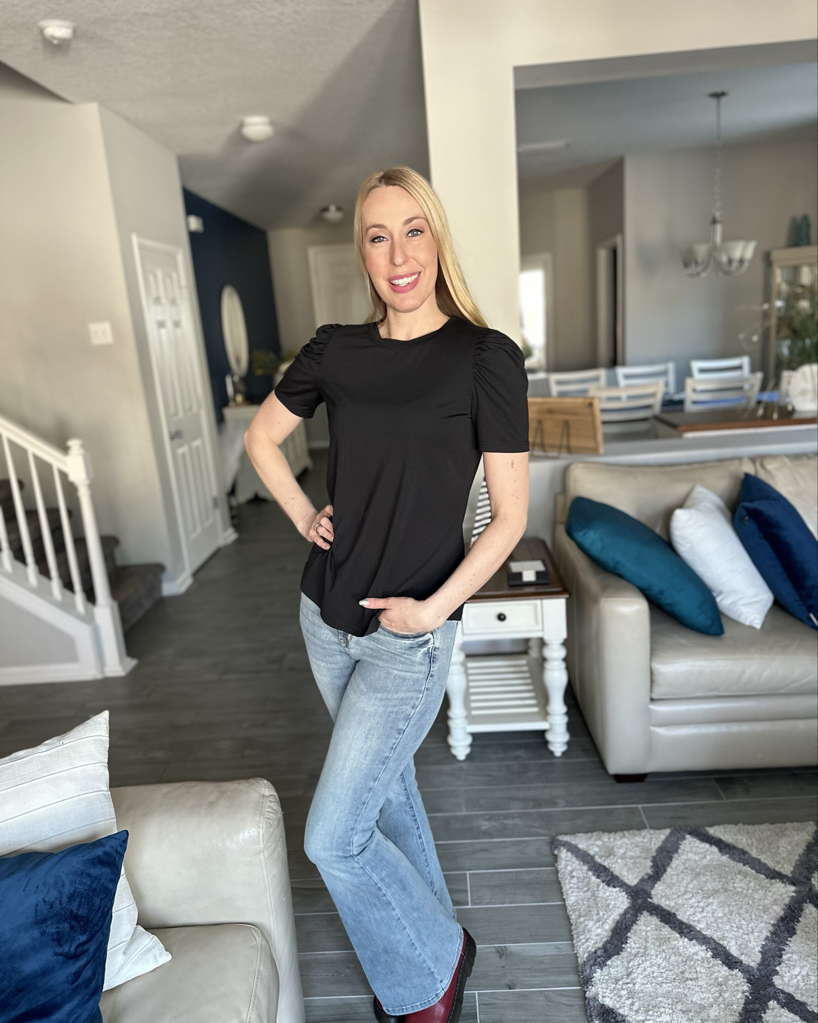 Puffy sleeve black top
🖤 this shirt is the perfect wardrobe staple, and I love the feminine touch with the puffy sleeves
🖤 wearing size small, fits true to size and I am 5’10”

#LTKStyleTip #LTKFindsUnder50 #LTKFindsUnder100