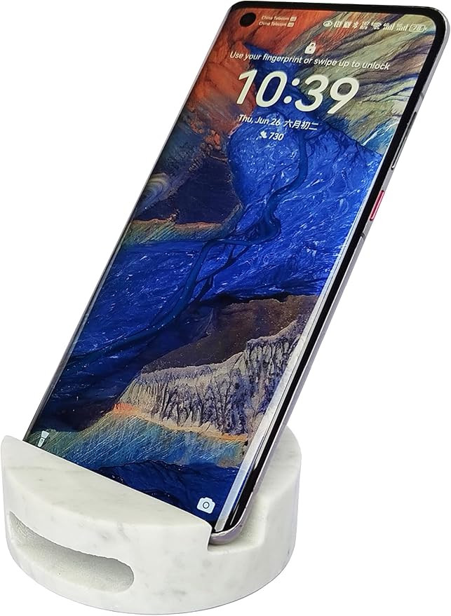 fashciaga Luxurious Marble Cell Phone Stand Holder for Cellphone Tablet On Desk, Countertop, Tabl... | Amazon (US)