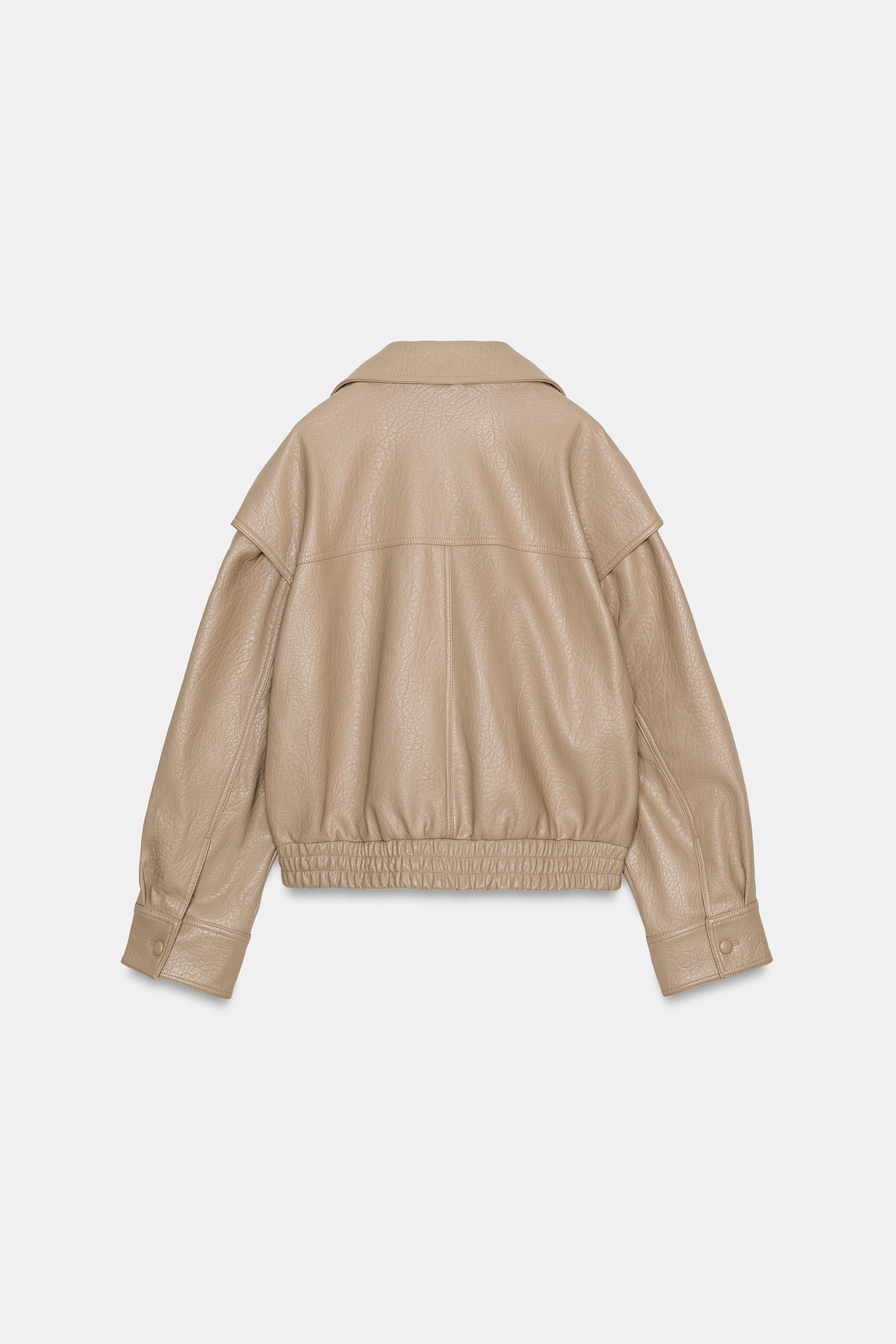 FAUX LEATHER BOMBER JACKET | Zara US
