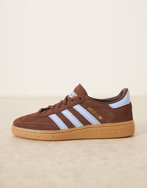 adidas Originals Handball Spezial trainers in brown and blue with gum sole | ASOS (Global)