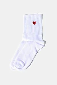 Embroidered Heart Crew Socks | Forever 21 (US)