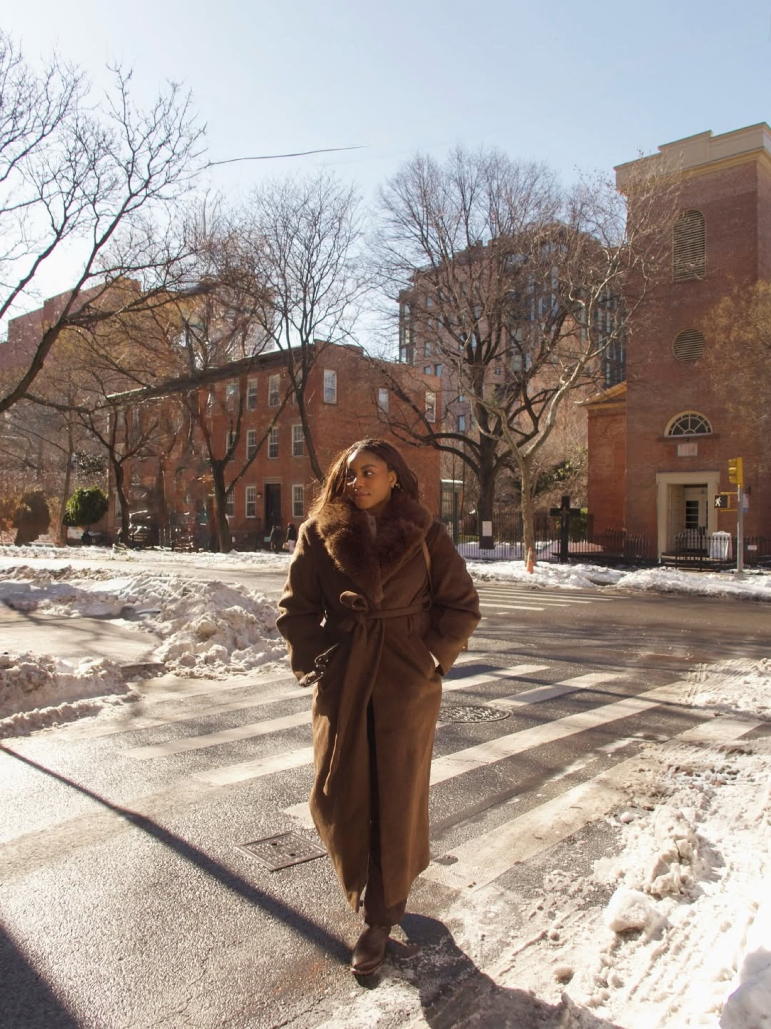 Cozy and wrapped up in this lovely wool coat! This has been favorite coat to wear these days in New York City during the cold. Linking similar cozy and warm coat below along with the rest of my outfit .. 
For more links to date night outfits, accolade crew neck pullover, romantic knits, pegasus premium running shoe, patterned tights, brooch, lace trim, dark wash denim, valentines day outfit women, follow me on LTK! ✨


#LTKSeasonal #LTKdayinmylife #LTKootd