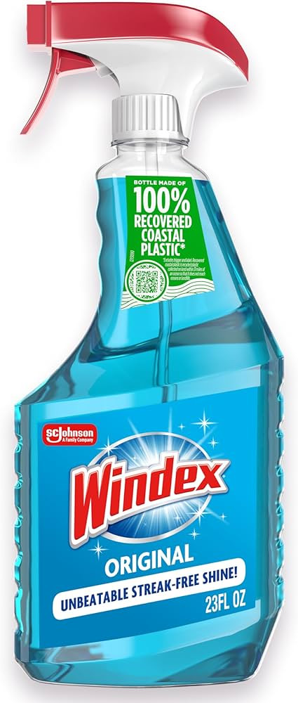 Windex Glass and Window Cleaner Spray Bottle, Packaging Designed to Prevent Leakage and Breaking,... | Amazon (US)