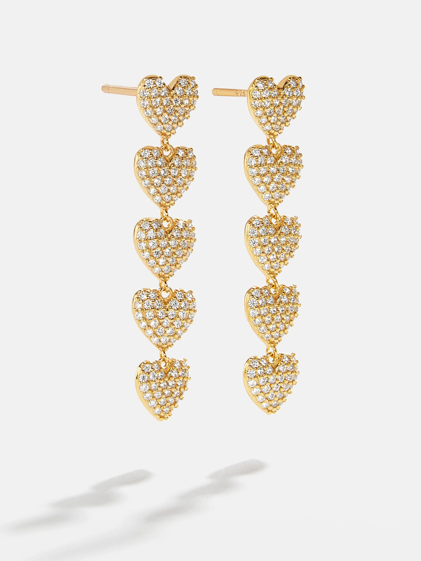 18K Gold Heart Drop Earrings - Heart | BaubleBar