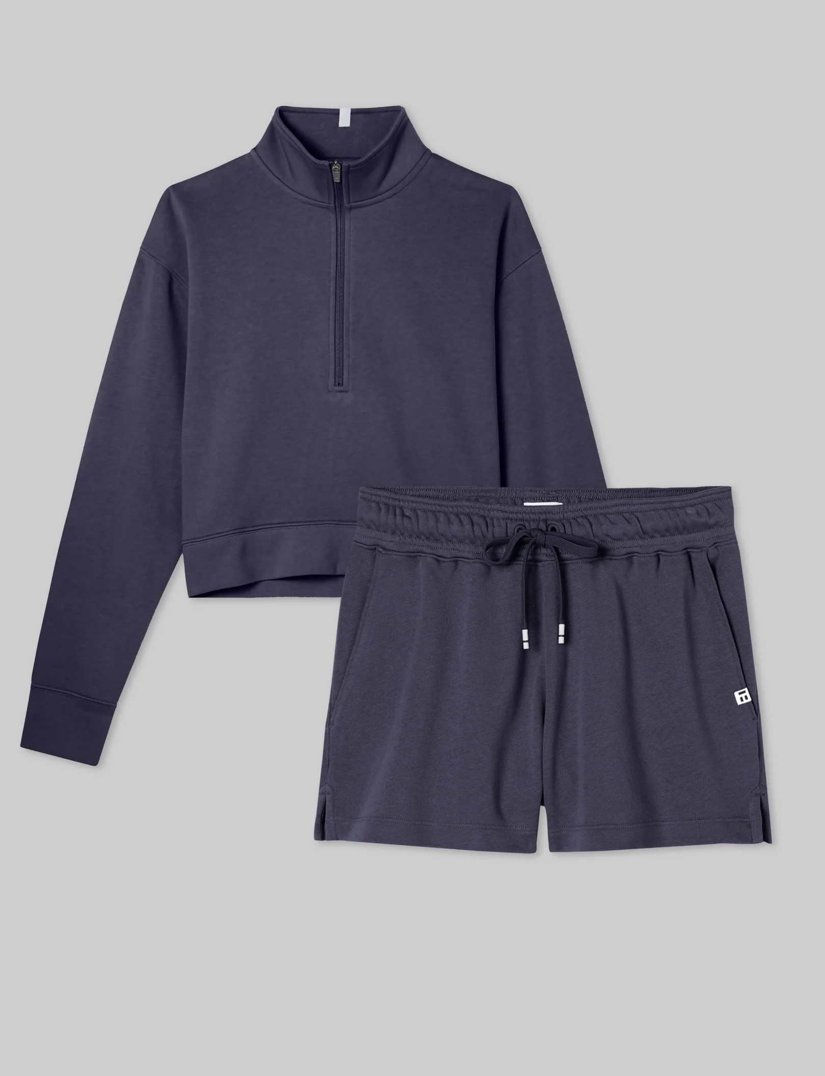Women's French Terry Half-Zip & Short Set | Tommy John