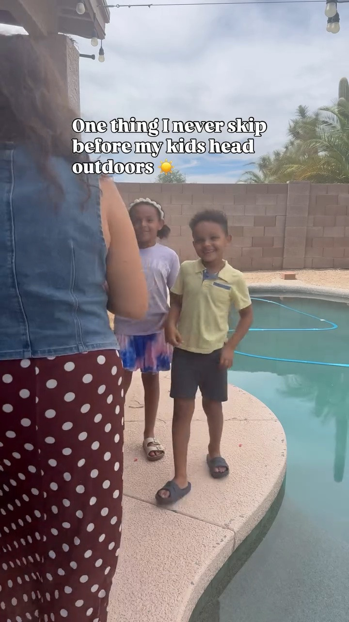 #gifted Summer days by the pool = sunscreen, sunscreen, and more sunscreen. ☀️😂

With three kids, getting everyone covered before they jump in the pool can definitely be a little chaotic, but SPF is one step I never skip.

I’ve been using the @mdsolarsciences KidSpray SPF 40 for their bodies and the Mineral KidCreme SPF 50 on their faces. I love having an easy spray option for their bodies and a mineral cream for their faces, especially when I’m trying to get three kids ready to head outside.

And clearly… getting them to stand still for sunscreen is the real challenge. 😂

I’m all about making sun protection an easy part of our everyday routine, so we can spend less time getting ready and more time enjoying the pool. 💦☀️

#LTKdayinmylife #LTKmomlife #LTKKids