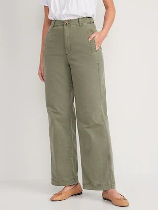 Extra High-Waisted Wide-Leg Workwear Pants for Women | Old Navy (US)