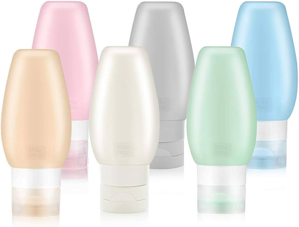 Portable Bottles Set, Uerstar Leak Proof Squeezable Silicon Tubes Travel Size Toiletries Containe... | Amazon (US)