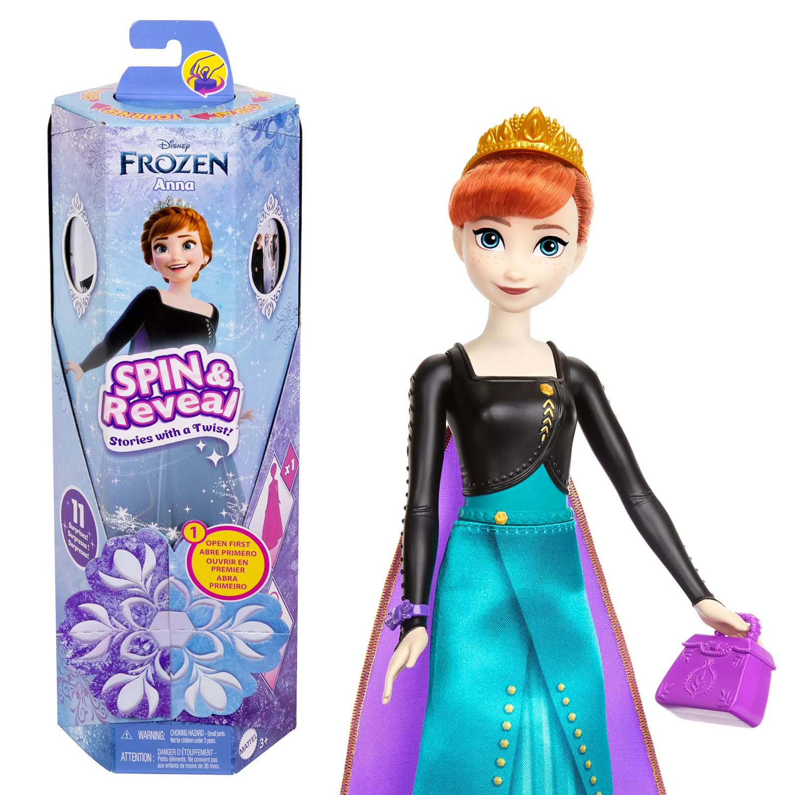 Disney's Frozen Spin & Reveal Anna Fashion Doll & Accessories from Mattel, Multi | Kohl's