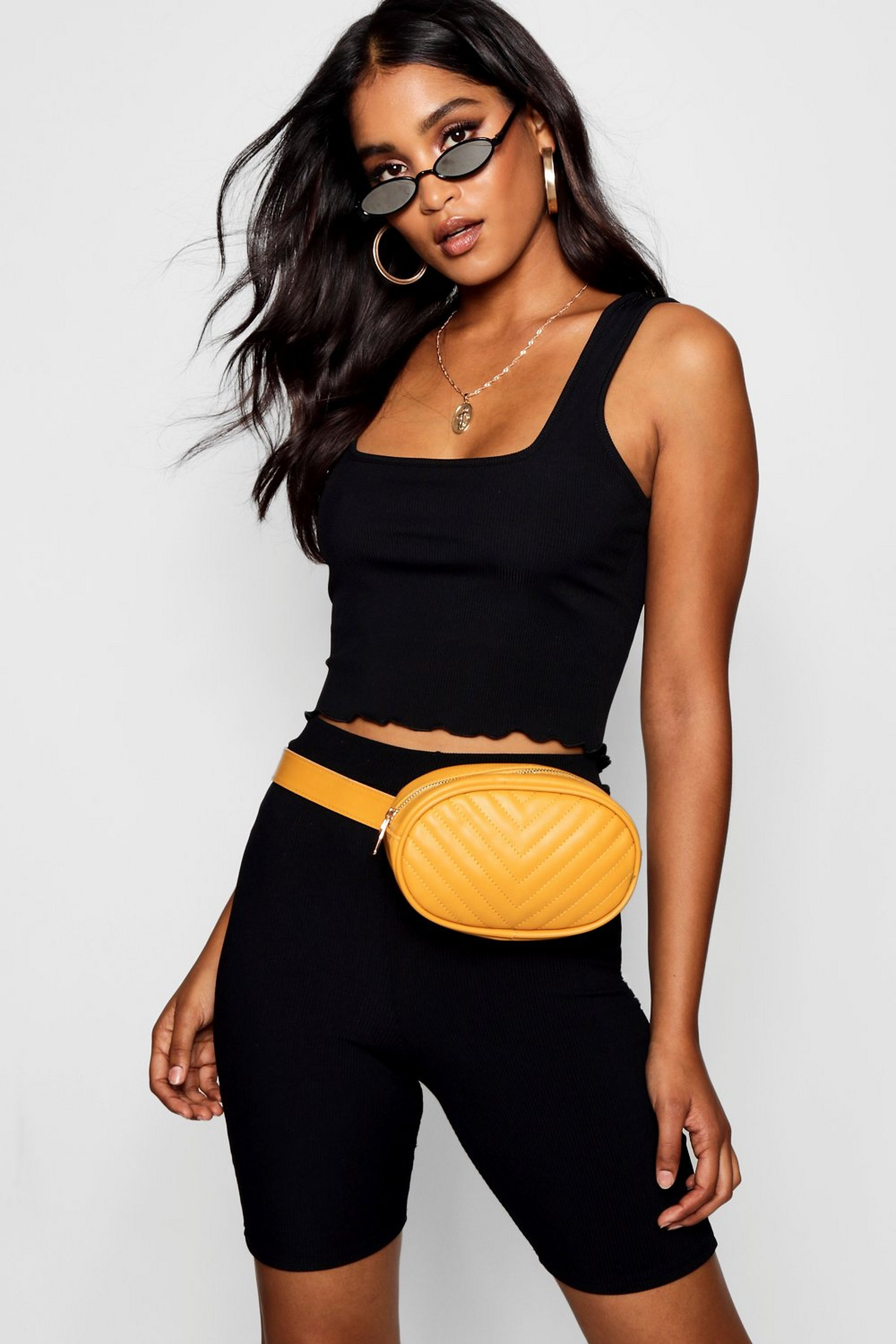Square Neck Lettuce Hem Crop | Boohoo.com (US & CA)