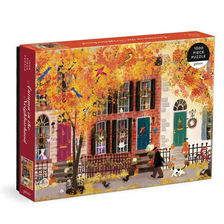 Autumn in the Neighborhood 1000 Piece Puzzle | Galison