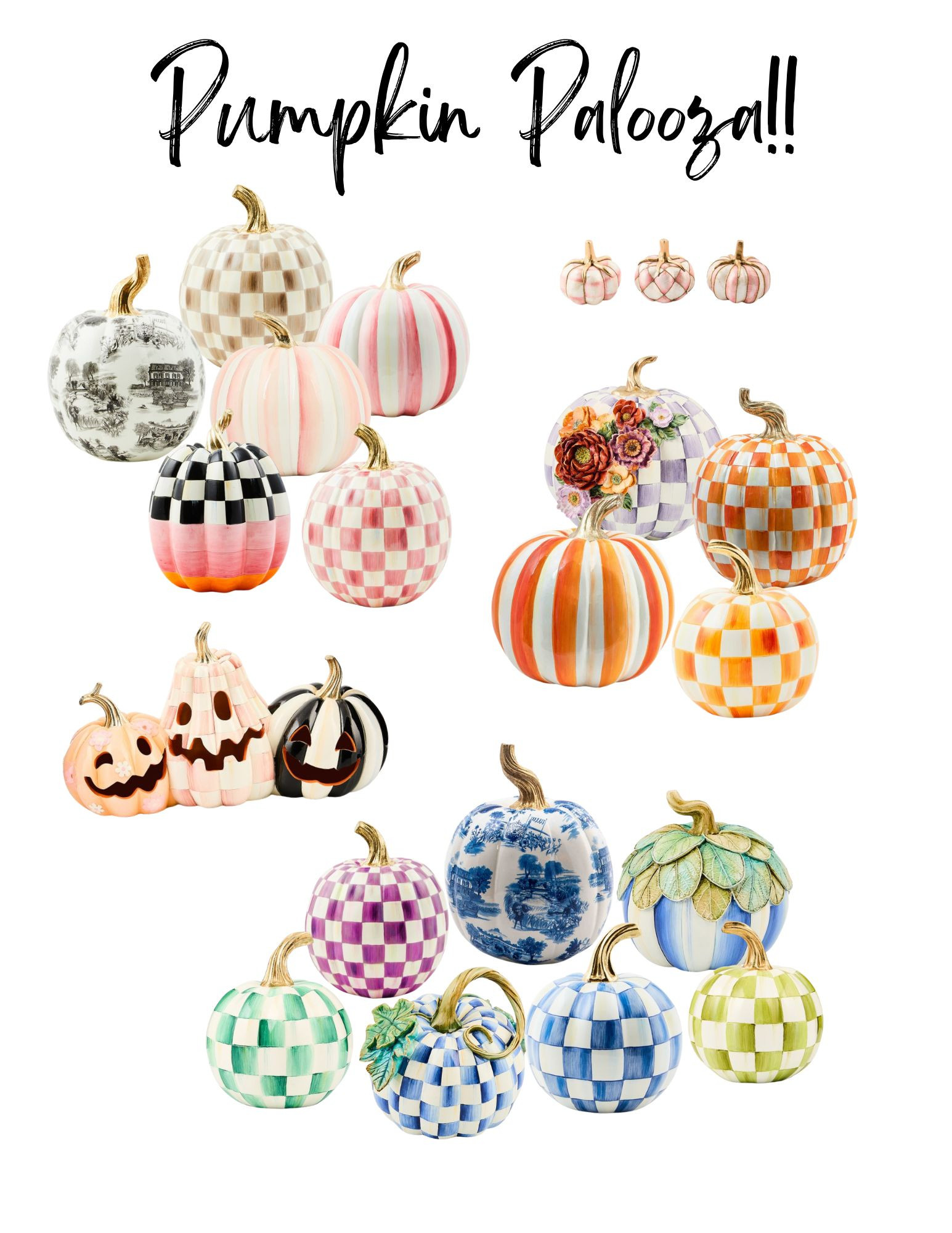 Pumpkins should have colorful personalities and these definitely do! #pumpkins #halloween #checkerboard #tennesseevols #falldecor #toile #mackenziechilds 

 #LTKSeasonal #LTKHome