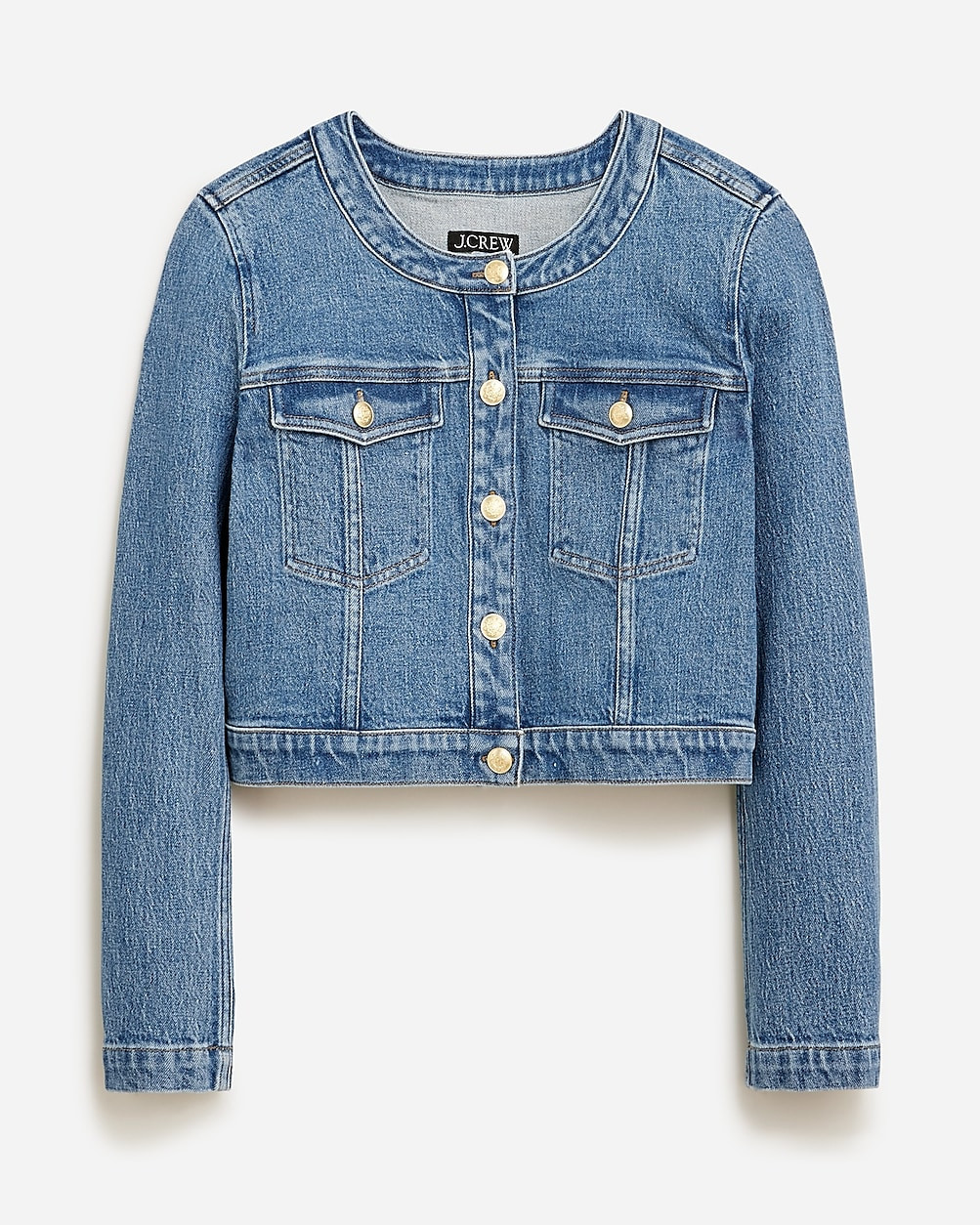 Louisa patch-pocket lady jacket in denim | J. Crew US