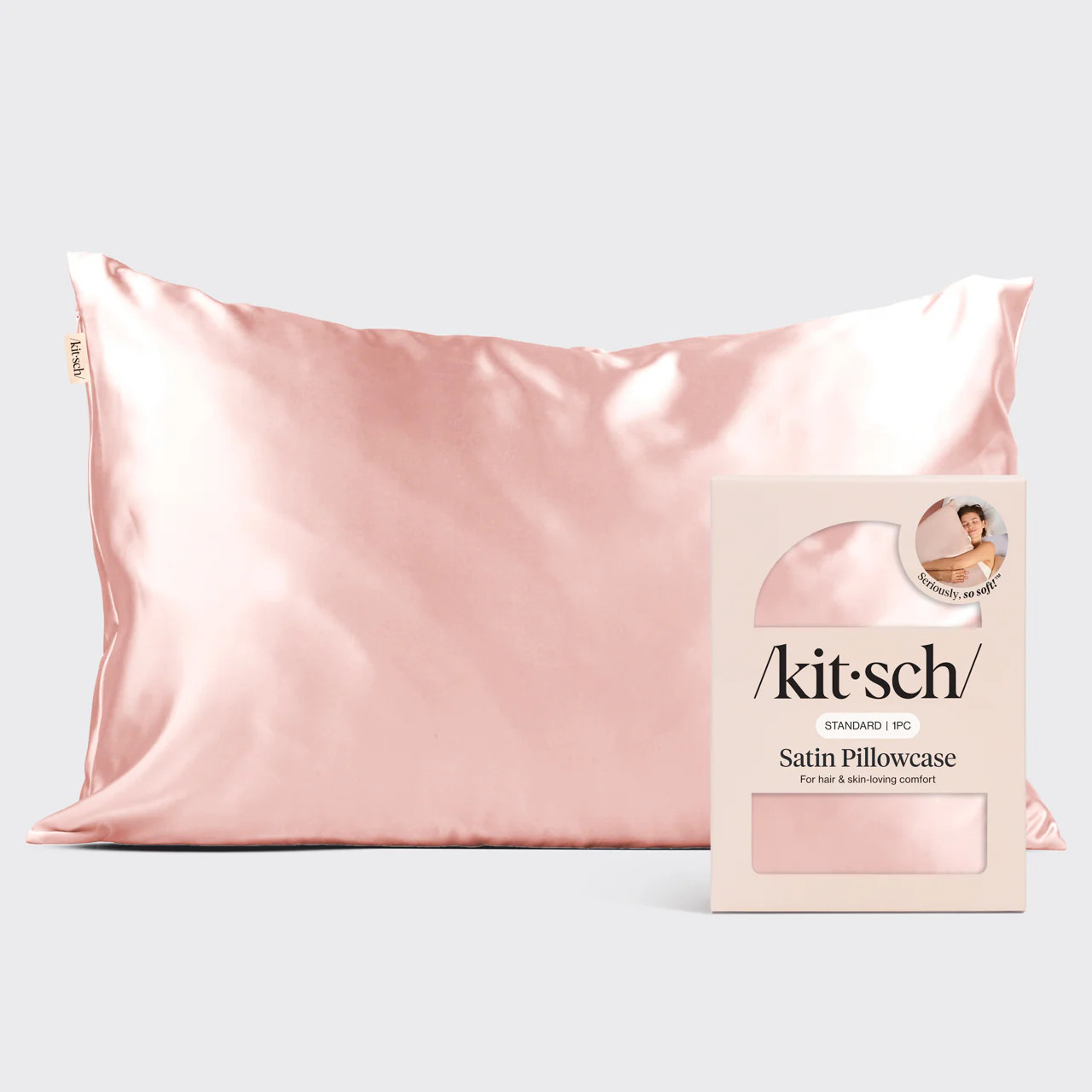 Satin Pillowcase in Blush | KITSCH | Kitsch
