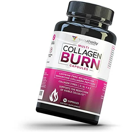 Multi Collagen Burn: Multi-Type Hydrolyzed Collagen Protein Peptides with Hyaluronic Acid Vitamin C  | Walmart (US)