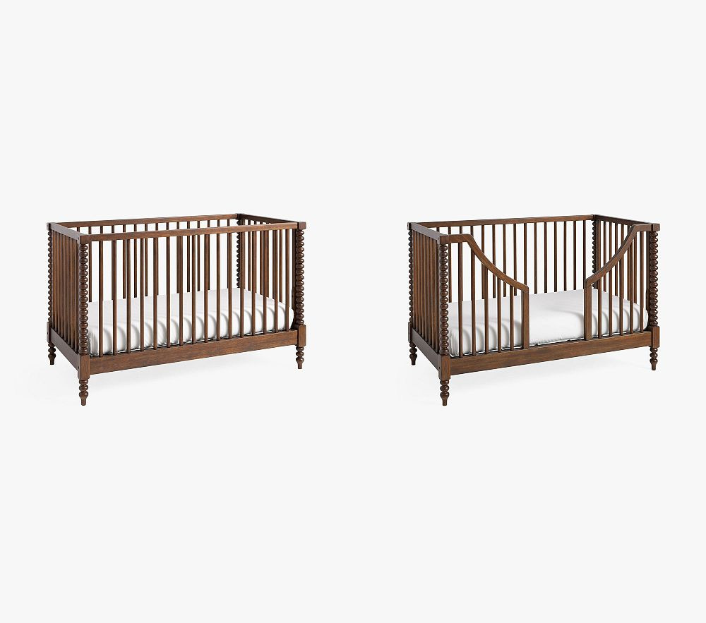 Chris Loves Julia Crib & Conversion Kit Set, Heritage Walnut, UPS Delivery | Pottery Barn Kids