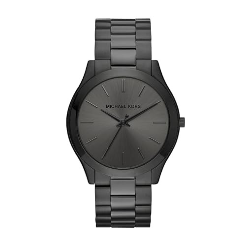 Michael Kors Slim Runway Three-Hand Black Stainless Steel Men's Watch (Model: MK8507) | Amazon (US)