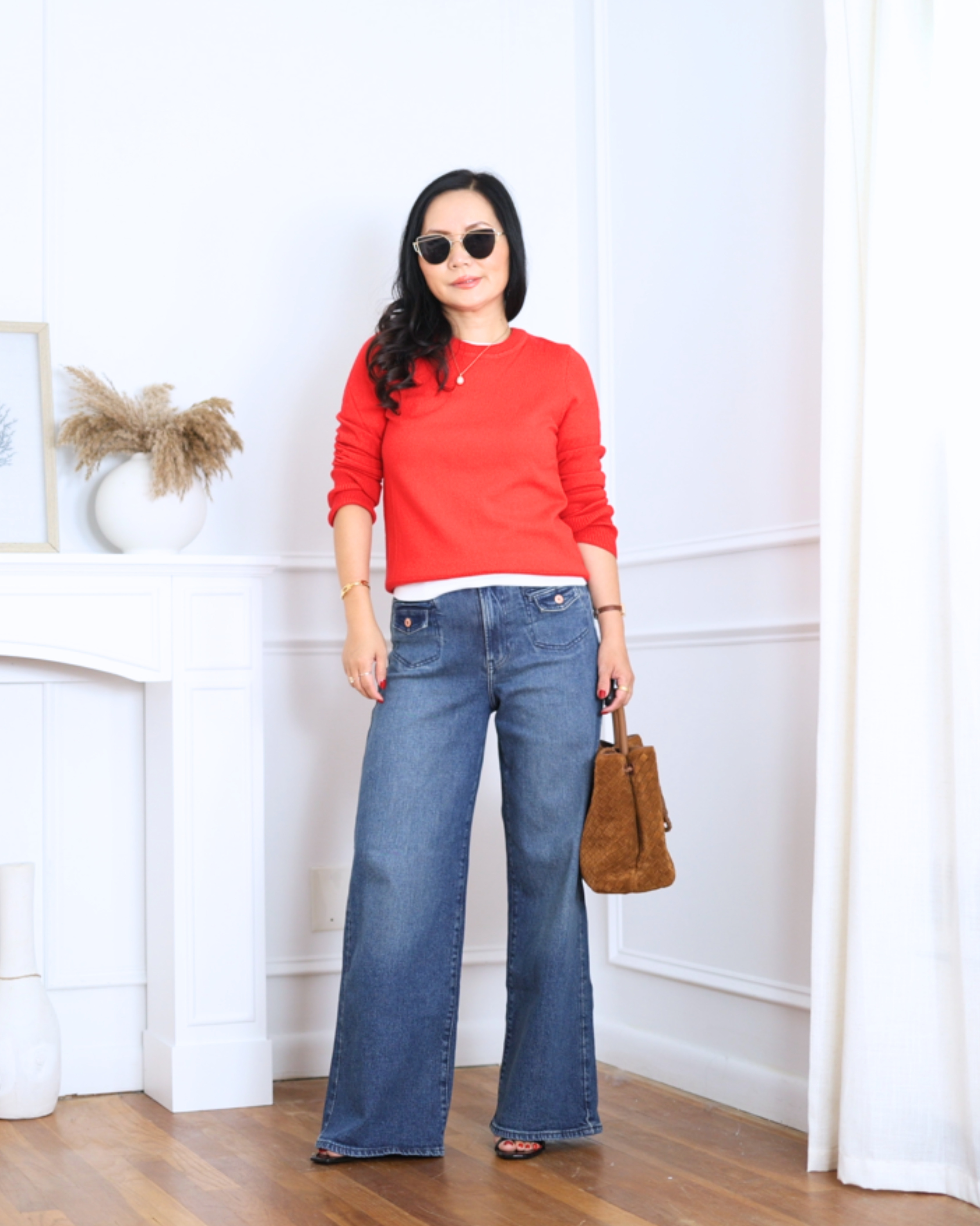 A simple FREE ASSEMBLY cashmere sweater from Walmart is one of those pieces I wear over and over. Easy with jeans, pants or skirts and always looks put-together. I’m wearing size xs. Pairing with this Wide leg jeans. 

 #LTKSeasonal #LTKOver40 #LTKPetite