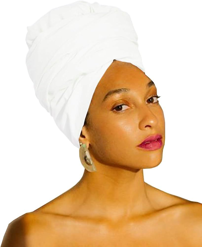 Harewom Turban Head Wrap Scarf,African Long Scarf Turban Shawl Headwrap,Soft Stretchy Headbands W... | Amazon (US)