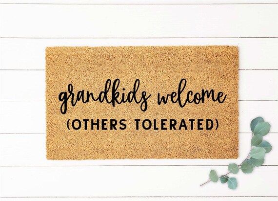 Grandkids Welcome Here Doormat Grandparents Gift Mothers Day | Etsy | Etsy (US)