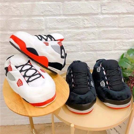 Plush Slipper Sneaker Air Jordan's Inspired  Unisex One | Etsy | Etsy (US)