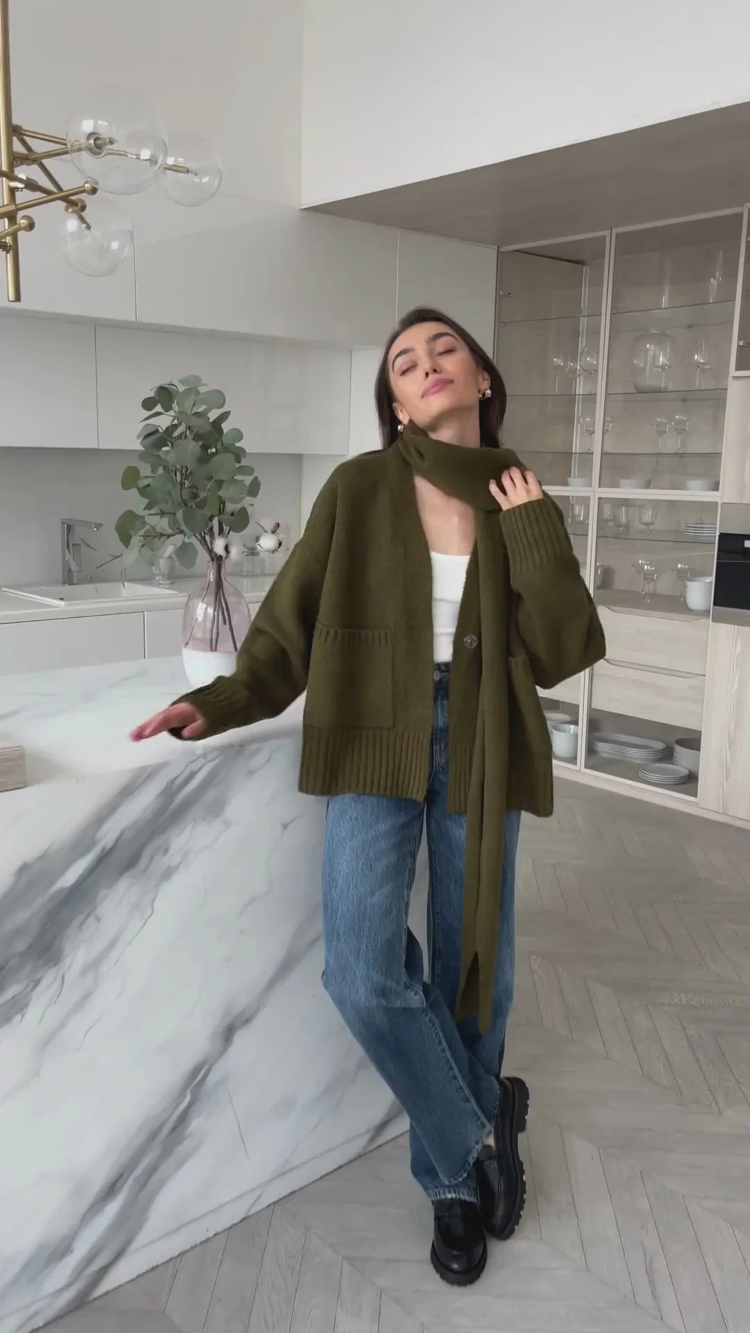 HARPER CARDIGAN - ARMY | Charli