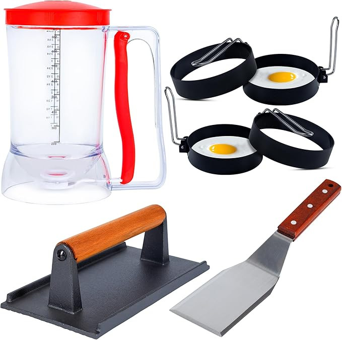 Eggssentials Griddle Breakfast Kit Compatible with Blackstone Griddle, Pancake Batter Dispenser, ... | Amazon (US)