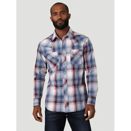 Wrangler® Men s Retro Multi Colored Plaid Button Down Shirt 2330420 | Walmart (US)