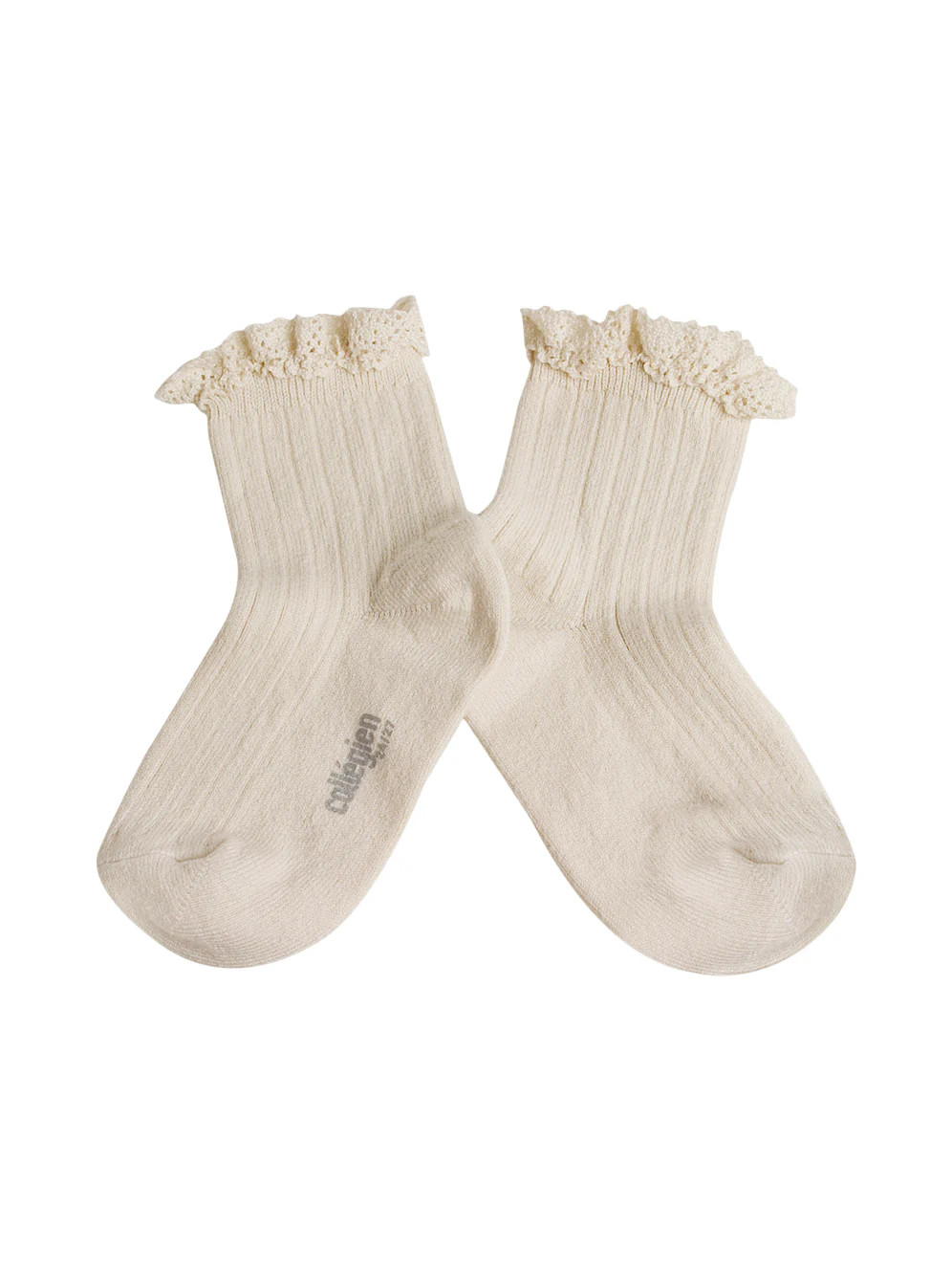 Lili Lace Trim Ribbed Ankle Socks | Danrie